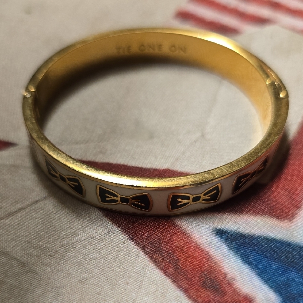 Kate Spade Gold and Black Bow Bracelet